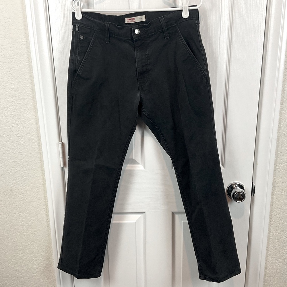 Pre-Owned Signature (by Levi Strauss) Men’s Athletic Black Jeans, Size 32x30